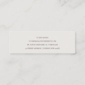 Carte De Visite Mini Élégant Pastel Boho Blush Blue Green Leafy Floral (Dos)