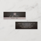 Carte De Visite Mini Élégant professionnel chic dandelion (Devant / Derrière)