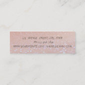 Carte De Visite Mini Élégant professionnel chic moderne Glittery Bokeh (Dos)
