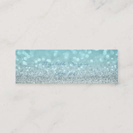 Carte De Visite Mini Élégant professionnel chic moderne Glittery Bokeh (Devant)