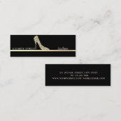 Carte De Visite Mini Élégant professionnel, Diamants d'or hauts talons (Devant / Derrière)