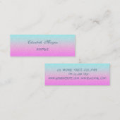 Carte De Visite Mini Élégant professionnel élégant design moderne Glitt (Devant / Derrière)