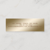 Carte De Visite Mini Élégant professionnel élégant moderne (Dos)