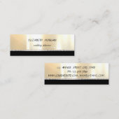 Carte De Visite Mini Élégant professionnel élégant, Noir, brillant (Devant / Derrière)