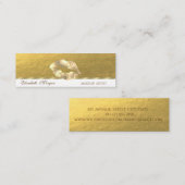 Carte De Visite Mini Élégant professionnel, Faux Gold Lips (Devant / Derrière)