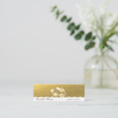 Carte De Visite Mini Élégant professionnel, Faux Gold Lips (Debout devant)