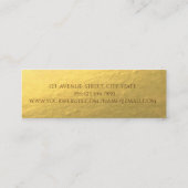Carte De Visite Mini Élégant professionnel, Faux Gold Lips (Dos)