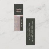 Carte De Visite Mini Élégant professionnel luxe moderne (Devant / Derrière)