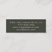 Carte De Visite Mini Élégant professionnel luxe moderne (Dos)