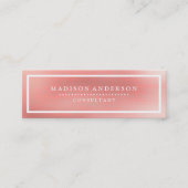 Carte De Visite Mini Élégant professionnel moderne (Devant)