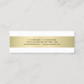 Carte De Visite Mini Élégant professionnel moderne élégant sobre luxe (Dos)