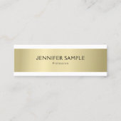 Carte De Visite Mini Élégant professionnel or look moderne simple simpl (Devant)