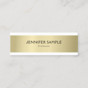 Carte De Visite Mini Élégant professionnel or look moderne simple simpl