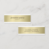 Carte De Visite Mini Élégant professionnel or look moderne simple simpl (Devant / Derrière)