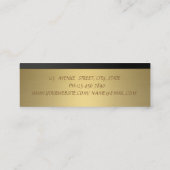 Carte De Visite Mini Élégant Professionnel Raffiné Sophistiqué (Dos)