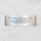 Carte De Visite Mini Élégant professionnel tendance, Argent, Gratuit (Dos)