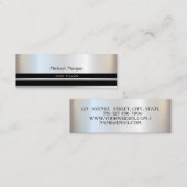 Carte De Visite Mini Élégant professionnel tendance, Argent, Gratuit (Devant / Derrière)