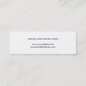 Carte De Visite Mini Élégant Rose Gold Striped Moderne Design Gris (Dos)