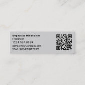 Carte De Visite Mini Élégant Script Initiales Orange Gris (Devant)