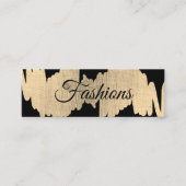 Carte De Visite Mini Élégant Script (or métallique) (Devant)