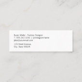 Carte De Visite Mini Élégant Script (or métallique) (Dos)