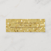 Carte De Visite Mini Élégant Sophisticé Moderne Glittery Bokeh (Dos)