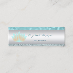 Carte De Visite Mini Elégant Sophisticé Moderne Glittery Bokeh, Lotus