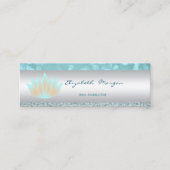 Carte De Visite Mini Elégant Sophisticé Moderne Glittery Bokeh, Lotus (Devant)