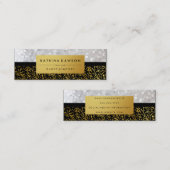 Carte De Visite Mini Elégant Spectacle d'or avec Bokeh (Devant / Derrière)