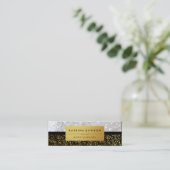 Carte De Visite Mini Elégant Spectacle d'or avec Bokeh (Debout devant)