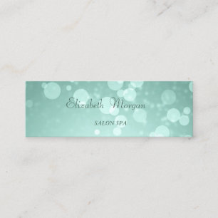 Carte De Visite Mini Élégant Stylé Glamour Professionnel Bokeh Vert