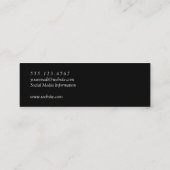 Carte De Visite Mini Élégant verre de vin Arrière - plan rustique (Dos)