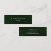 Carte De Visite Mini Élégant Vert Unique Plat propre mince (Devant / Derrière)