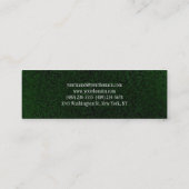 Carte De Visite Mini Élégant Vert Unique Plat propre mince (Dos)