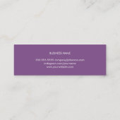 Carte De Visite Mini Élégant violet IMPRIMÉ Kraft Consultant (Dos)