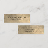 Carte De Visite Mini Elégante aquarelle Sepia (Devant / Derrière)