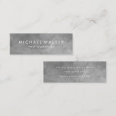 Carte De Visite Mini Elégante aquarelle Sepia Grey (Devant / Derrière)