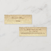 Carte De Visite Mini Élégante brillance professionnelle moderne (Devant / Derrière)