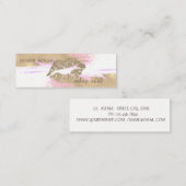 Carte De Visite Mini Élégante Brosse à huile moderne Stroke, Lèvres à P (Devant / Derrière)