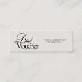 Carte De Visite Mini Élégante calligraphie noire - pièce justificative (Devant)