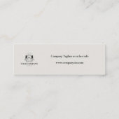 Carte De Visite Mini Élégante calligraphie noire - pièce justificative (Dos)