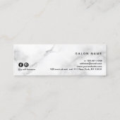 Carte De Visite Mini Elégante coiffeuse rose en cuivre (Dos)