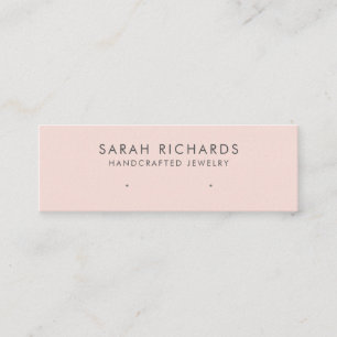 Carte De Visite Mini Élégante et simple oreille d'affichage rose pâle