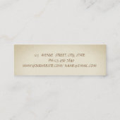 Carte De Visite Mini Élégante Glitterie professionnelle (Dos)