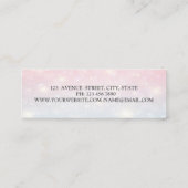 Carte De Visite Mini Elégante Ligne Parties scintillant simple, Argent, (Dos)