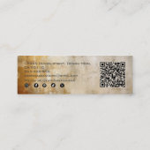 Carte De Visite Mini Élégante Parties scintillant d'or ivoire Abstrait (Dos)