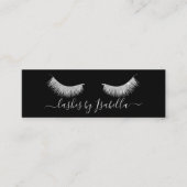 Carte De Visite Mini Élégante parties scintillant en argent de pouce no (Devant)