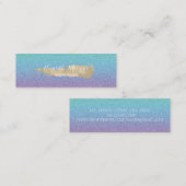 Carte De Visite Mini Elégante Parties scintillant moderne Ombre, Brush  (Devant / Derrière)