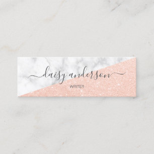 Carte De Visite Mini Élégante parties scintillant rose en or moderne et