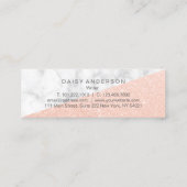 Carte De Visite Mini Élégante parties scintillant rose en or moderne et (Dos)